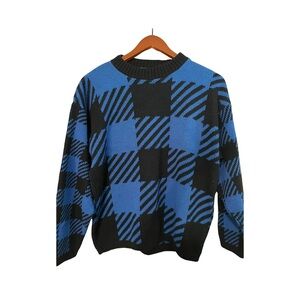 Vintage 90’s Cabin Creek Acrylic Knit Abstract print Sweater / Medium